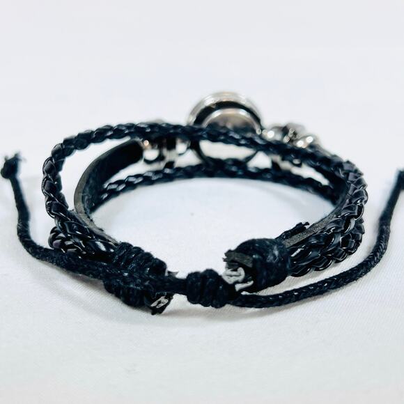 Scorpius Zodiac Leather Adjustable Bracelet Unisex Multilayer Horoscope New - Picture 4 of 5